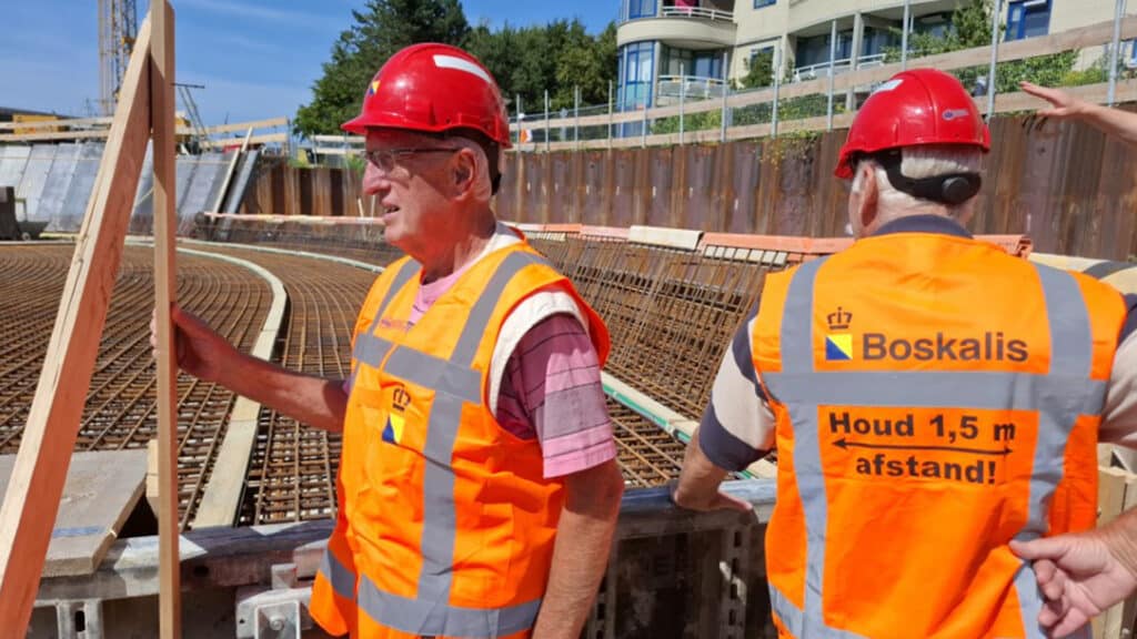 Wijkraadsleden bezoeken de werkzaamheden aan de N206